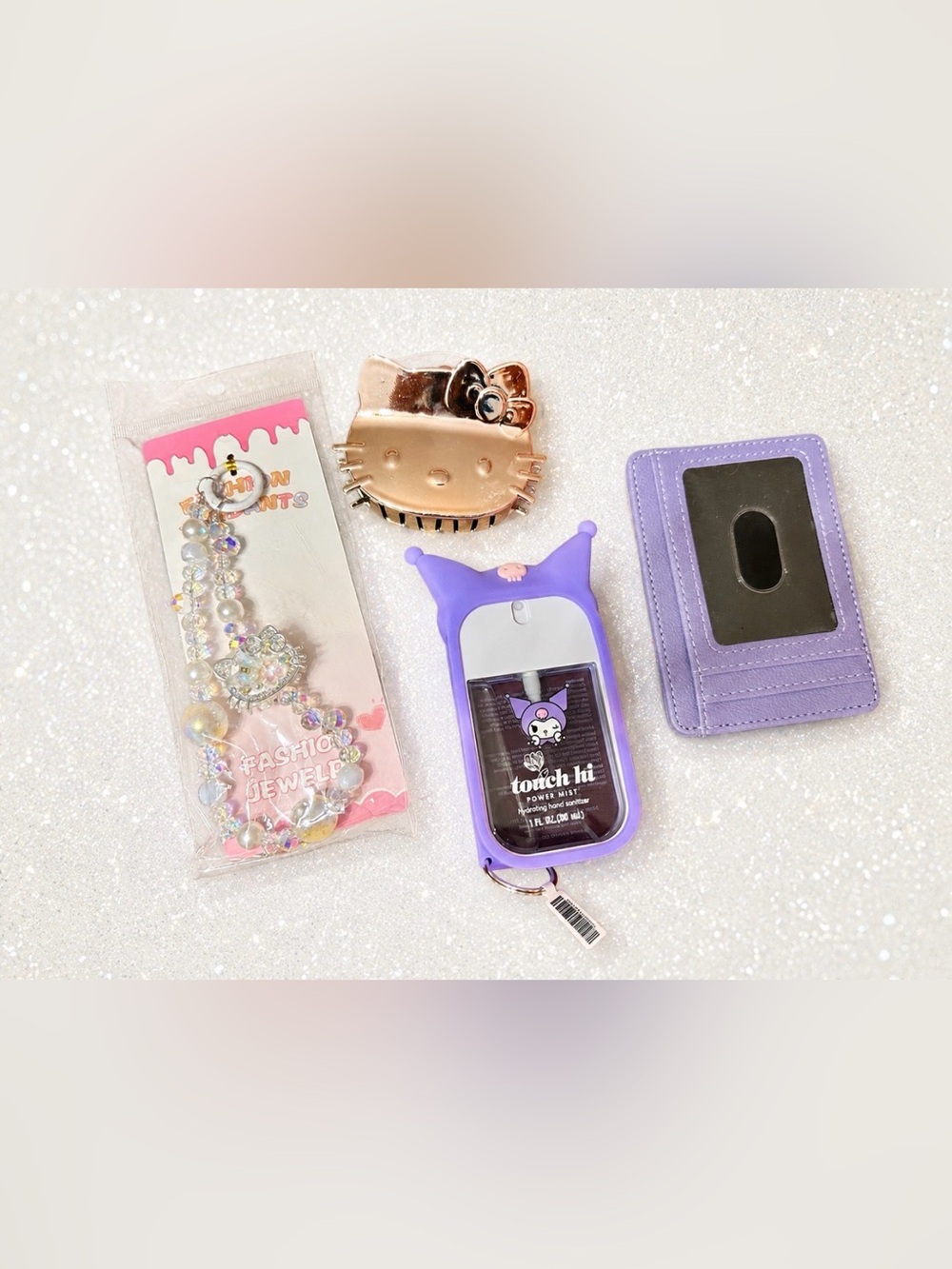 Purple Cute Hand Sanitizer Keychain HK Bundle